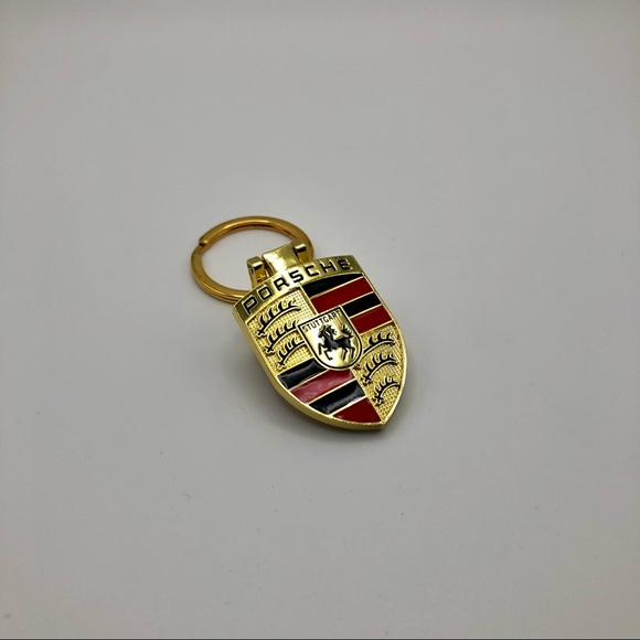 Genuine Porsche Dual-Sides Crest Metal Keyring - Picture 5 of 7